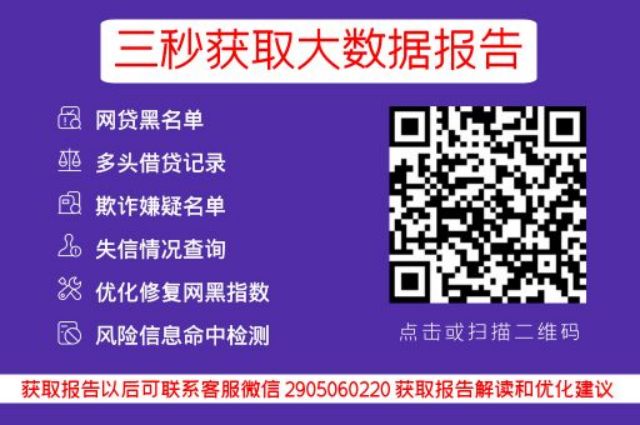 大额贷款不看征信负债？（无视黑白100%秒下网贷2020）_小七信查_第3张