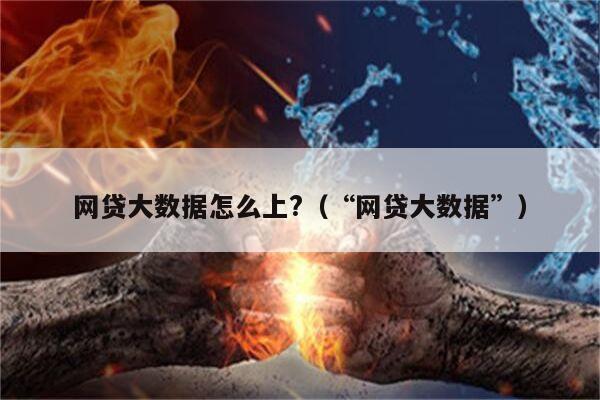 网贷大数据怎么上?（“网贷大数据”）