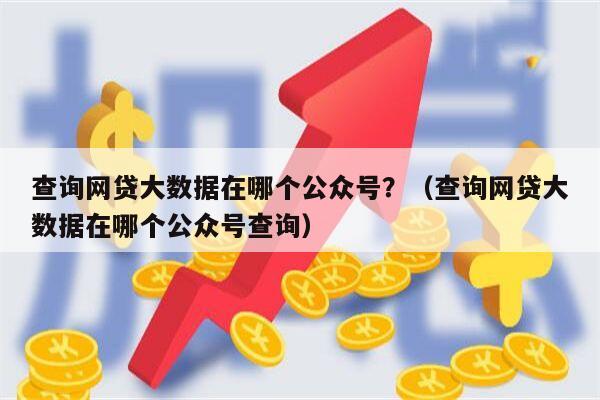查询网贷大数据在哪个公众号?(查询网贷大数据在哪个公众号查询)