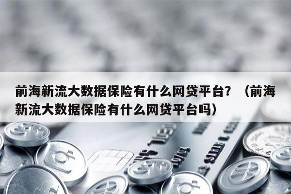 前海新流大数据保险有什么网贷平台？（前海新流大数据保险有什么网贷平台吗）