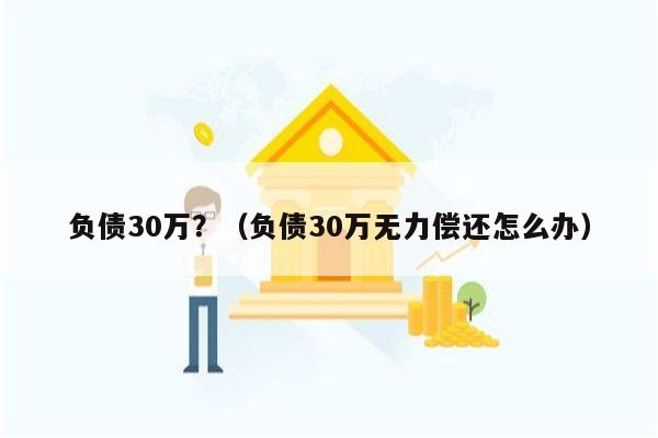 负债30万？（负债30万无力偿还怎么办）