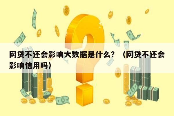 网贷不还会影响大数据是什么？（网贷不还会影响信用吗）