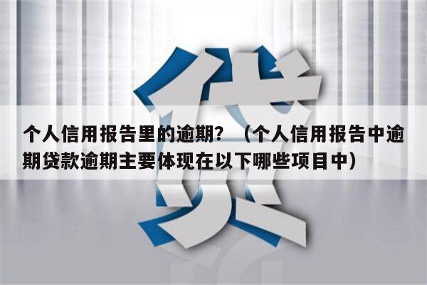 个人信用报告里的逾期？（个人信用报告中逾期贷款逾期主要体现在以下哪些项目中）