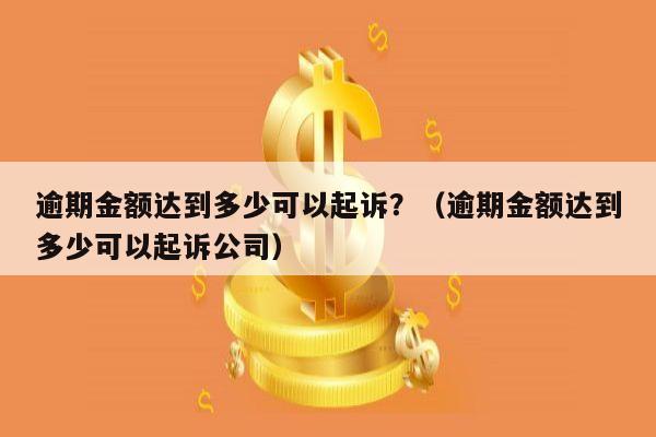 逾期金额达到多少可以起诉？（逾期金额达到多少可以起诉公司）