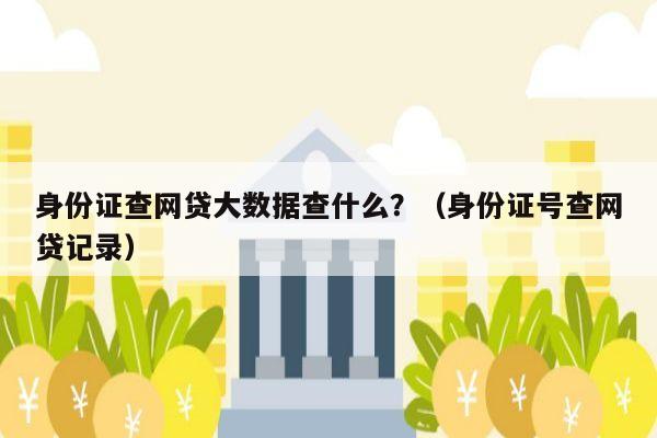 身份证查网贷大数据查什么？（身份证号查网贷记录）