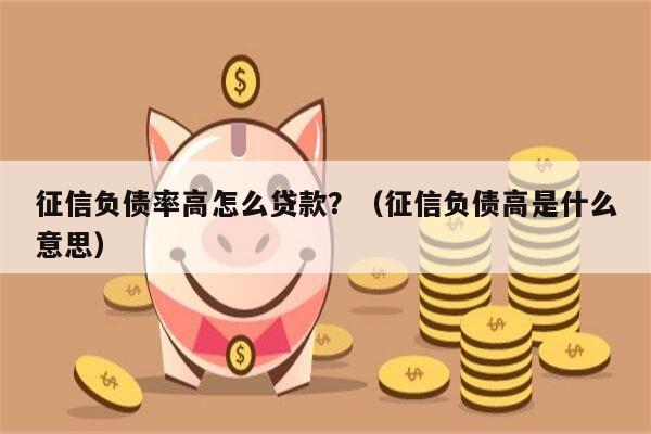 征信负债率高怎么贷款？（征信负债高是什么意思）