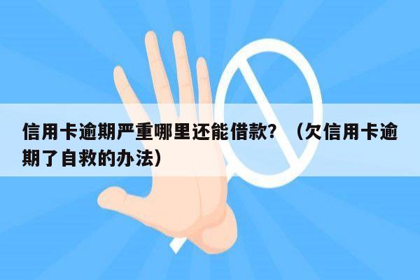 信用卡逾期严重哪里还能借款？（欠信用卡逾期了自救的办法）