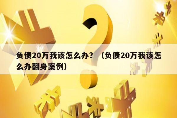 负债20万我该怎么办？（负债20万我该怎么办翻身案例）