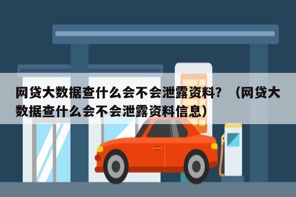 网贷大数据查什么会不会泄露资料？（网贷大数据查什么会不会泄露资料信息）