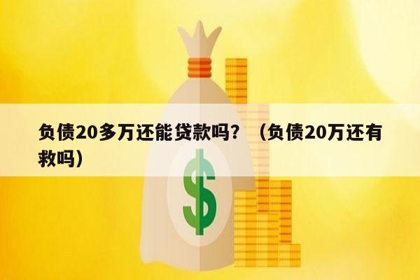 负债20多万还能贷款吗？（负债20万还有救吗）